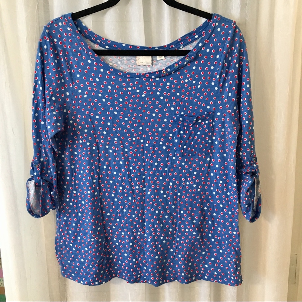 Anthropologie Postmark Banter Tee Polka Dot